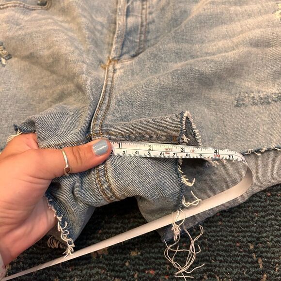 Wild Fable Blue Distressed Jean Shorts - Picture 3 of 6